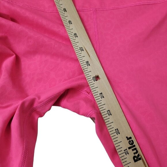 Zyia Active Leggings 4 Pink Leopard Print High-Rise Stretch Gym Athletic - Picture 9 of 9